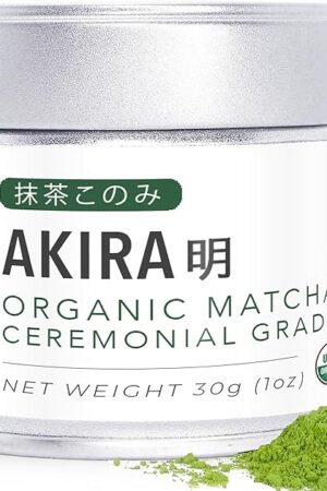 Akira Matcha 30g - Organic Premium Ceremonial Japanese Matcha Green Tea Powder - First Harvest - Zero Sugar - USDA and JAS Certified