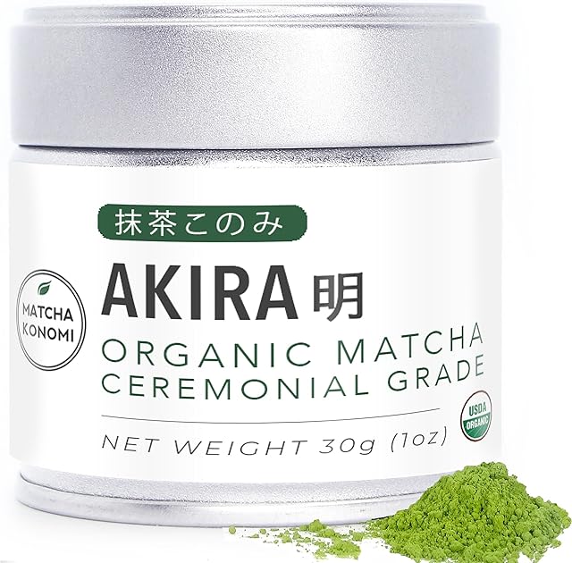 Akira Matcha 30g - Organic Premium Ceremonial Japanese Matcha Green Tea Powder - First Harvest - Zero Sugar - USDA and JAS Certified