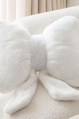 Bow Pillow Throw Pillows Butterfly Shaped Decorative Cute Pillows for Bed Sofa Cute Home Decorr,White 10 * 8inch