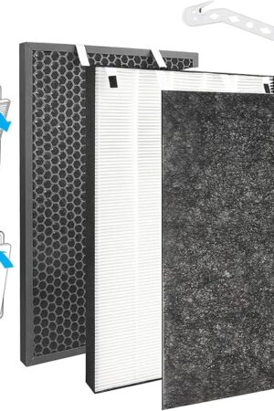 Air220 Air320 Replacement Filters Compatible with Bissell Air320 Air220 replacement filter 2768A 2609A Air Purifier, 2678, 2804 Pre-Filter and 2677 Activated Carbon Filter