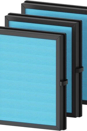 3-Pack MK04 Replacement Filter for Aroeve MK04/MG04JH Air Purifier - 4-in-1 H13 True HEPA Filter for Dust, Pet Dander, Smoke, and Pollen (Standard Version)