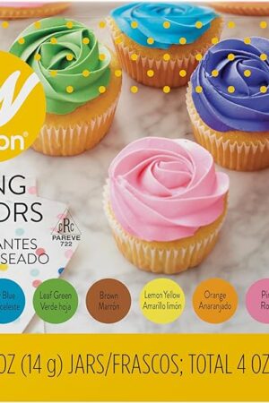 Wilton 8-Count Icing Colors for Cakes & Cupcakes, Gel-Based Colors for Frosting - Note that Packaging May Vary