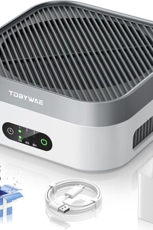 Air Purifier for Home – True HEPA Filter for Pets, Smoke & Allergies | 600 Sq Ft Coverage | Ultra-Quiet & Portable for Bedroom/Travel