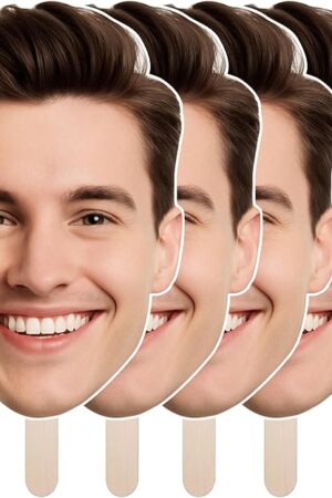 Big Head Cutout on a Stick – 6" to 48" Personalized Face Cutouts for Party, Graduation, Birthday Photo Booth, Birthday Decoration Gifts, 1PC