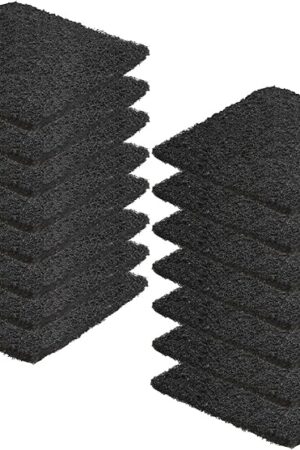 15 Pack Trash Can Odor Filter Refills for Trash Can and Compost Bin, Activated Charcoal Deodorizer Sheets for Indoor Kitchen Compost Bucket Countertop and Recycle Bin, Square 3.9 Inch