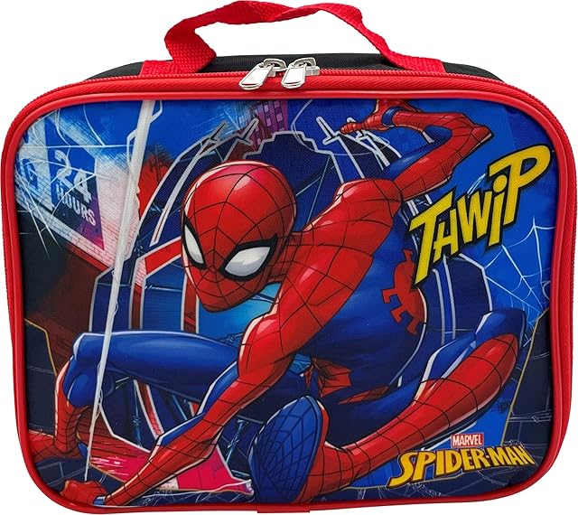 Disney/Marvel Licensed Kids Insulated Lunch Box (Spider-Man Black)