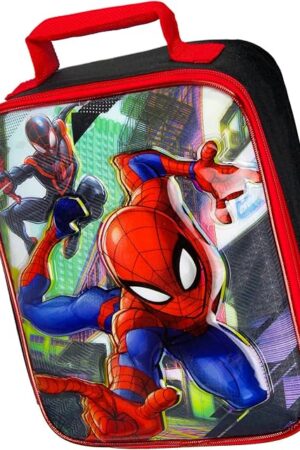 Bioworld Marvel Spider-Man and Miles Morales Comic Superhero Insulated Lunch Tote