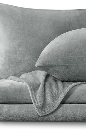 BEDELITE Flannel Sheets Super Soft Fluffy Extra Plush Fleece Sheets Set