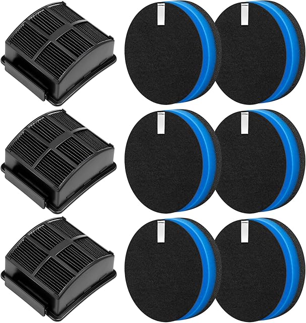 2998 Filter Replacement Kit Compatible with Bissell 2998 Multiclean Lift-Off Pet Vacuum, Fit for Bissell 2998 2999 2849 3000 3057 28492 31259 3399 2852 31269 3125W Vacuum, Part 1625641 (3+6 Pack)