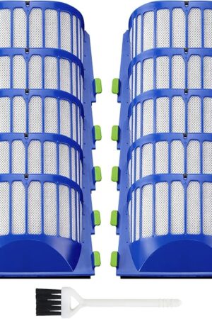 10 Pack Aero Vac Filter by Blutoget - Compatible for iRobot Roomba 500 & 600 Series 536 550 551 595 614 620 630 645 650 655 660 665 670 675 677 680 685 690 Vacuum Cleaner Accessories,with a brush