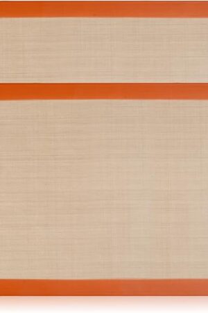 2-Pack Silicone Baking Mats – Non-Stick Reusable BPA-Free Oven Liners, 100% Food-Grade Silicone, Fit Half Sheet Pans (16.54" x 11.62") for Cookies, Pastry & More