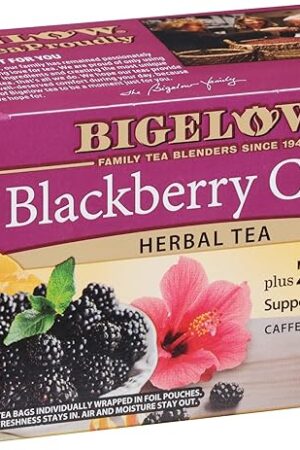 Bigelow Herbal Tea Blackberry Citrus plus Zinc, 18 Count | Blackberry Citrus | With Zinc | Pack of 1 | 18 Total Tea Bags