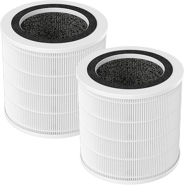 2 Pack H7126 Replacement Filter for GoveeLife H7126 Mini Air Purifier, 3-in-1 H13 True HEPA Air Filter for H7126 Air Purifier Filter for Dust, Pollen, Replace Part #H7126-RF
