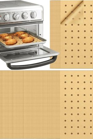 Air Fryer Disposable Parchment Paper Liners: 150pcs Airfryer Liners 9x11 Inch Perforated Rectangular Paper Sheets Basket Liner Accessories For Toaster Oven Xl Air Fryer