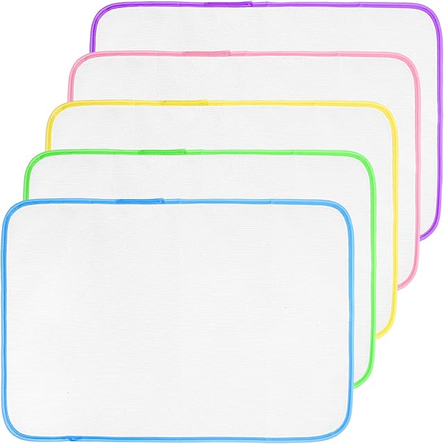 5 Pcs Protective Pressing Cloth for Ironing, Protective Scorch Saving Mesh Ironing Board Cover pad Insulation Mat Iron Clothes Scorch Pressing Cloth Ironing Fabric Protector Tool