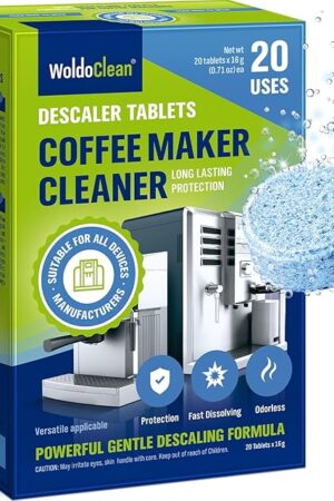 Coffee Machine Cleaner and Descaling Tablets - for 20 uses compatible with Nespresso, Keurig, Ninja, Delonghi, Coffee Maker Pot