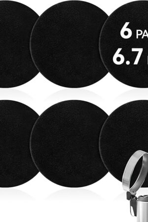 6 Pack Charcoal Filters for Compost Bucket, 6.7 Inch Compost Filters for Countertop Bin, Activated Carbon Replacement Filters for Kitchen Compost Bins, Home Bucket Compost Bin Refill, Round