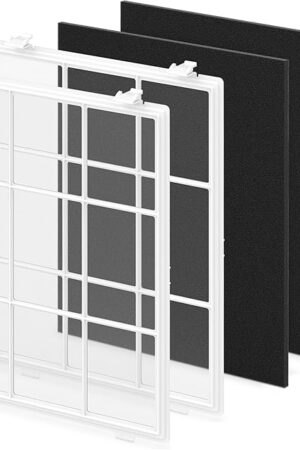 2 Pack C545 Washable Fine Mesh Pre-Filter with 2 Carbon Filters, Compatible with Winix C545 Purifier