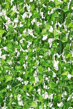 CQURE 24 Pack 168Ft Artificial Ivy Fake Vines,Ivy Garland Greenery Garland Fake Hanging Plants Vines Aesthetic Green Leaves for Bedroom Wedding Party Garden Wall Room Decor