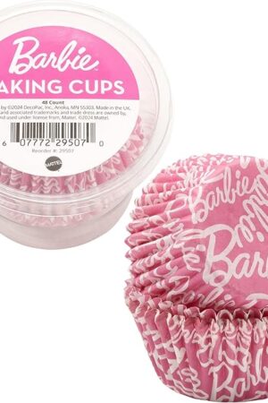 Barbie™ Baking Cups By DecoPac | Pink | 1.8" Cupcake Liners, Greaseproof Paper Cases for Muffins and Cupcakes, Pack of 48