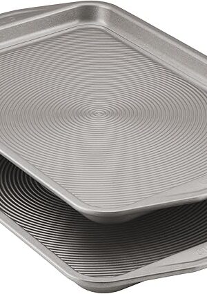 Circulon Total Bakeware Set Nonstick Cookie Baking Sheets, 2 Piece, Gray