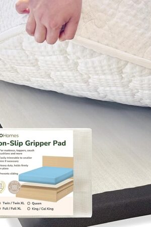 ECOHomes Non Slip Mattress Gripper Pad Stop Mattress, Keep Topper from Sliding - Anti Slip Grip Pads Holder Stop Couch Cushion, Sofa Cushions, Patio & Furniture to Prevent Sliding (Twin/Twin XL)