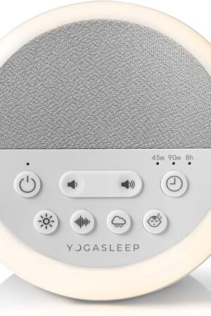 Yogasleep Nod White Noise Sound Machine, With Soft Night Light & Sleep Timer, 20 Sound Options Including Lullabies, Nature & Pink Noise, Sleep Aid For Baby & Adults, Noise Canceling For Office Privacy