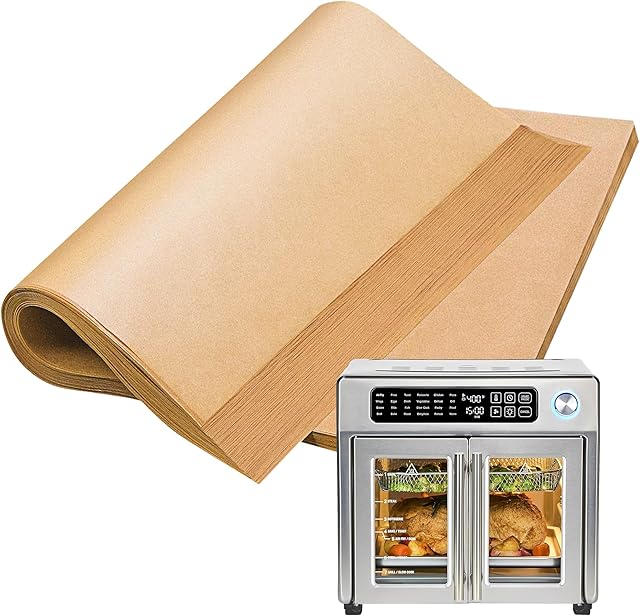 Air Fryer Liners Disposable for Emeril Lagasse 26 QT Extra Large Air Fryer, 100 PCS Unbleached Parchment Paper Sheets Accessories for Emeril Lagasse 26 Qt Toaster Oven