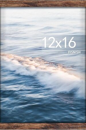 12x16 Picture Frame Brown, Classic Poster Frame for Horizontal or Vertical Wall Mounting, 1 Pack