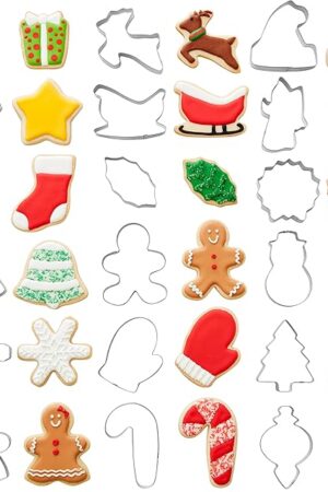 Wilton Christmas Cookie Cutter Set, Holiday Baking & Decorating for Gingerbread & Sugar Cookies, 18 Piece, Metal