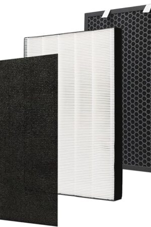Air220 Air320 Replacement 2678 True Post Filter and 2677 Activated Carbon Pre Filter for Bissell Air 220 and Air 320, 1 Post Filter + 1 Carbon Pre Filter