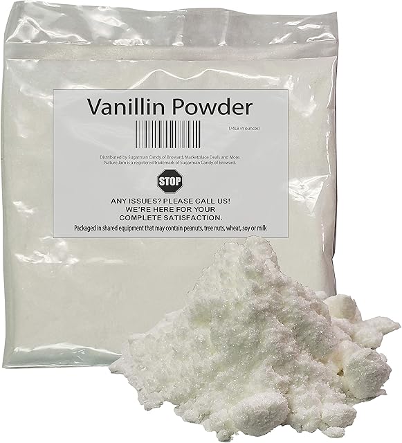 Vanillin Powder 4 OZ-Food Grade Additive for Food and Flavor Applications