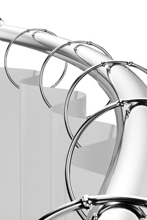 Curved Shower Curtain Rod, Adjustable 40-72 inches Extra Wide Curved Shower Rods for Bathroom, Rust proof Shower Rod, Premium Stainless Steel Curved Curtain Rod for Shower, Bathtub, Silver
