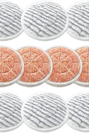 10-Pack S7000 Replacement Steam Mop Pads,Compatible with Shark S7001 S7000AMZ, S7000 S7001TGT S7201 S7005 S7020 S8001 S8201 Series Steam Mop Pads,Steam & Scrub All-in-One Scrubbing Mop Pads