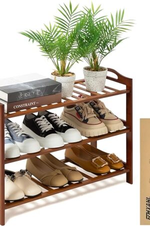 3 Tier Bamboo Shoe Rack Free Standing
