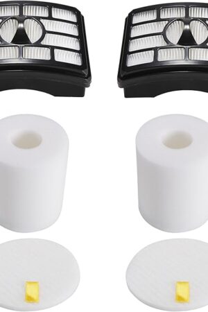 2 HEPA Filter + 2 Foam Flet Filter Kit for Shark Rotator Pro Lift-Away NV500 NV501 NV505 NV552 HEPA Filter & Foam Filter Kit, Part # XFH500 & XFF500