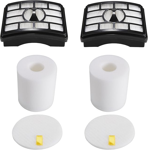 2 HEPA Filter + 2 Foam Flet Filter Kit for Shark Rotator Pro Lift-Away NV500 NV501 NV505 NV552 HEPA Filter & Foam Filter Kit, Part # XFH500 & XFF500