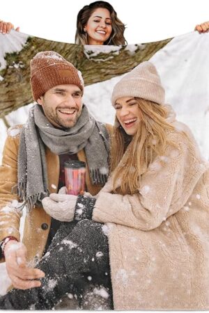 Custom Blanket with Picture Text, Personalized 1 Photo Blanket, HD Printing Customized Flannel Throw Blanket Gifts for Mom Dad Couple Girlfriend Boyfriend Wife Husband Gift