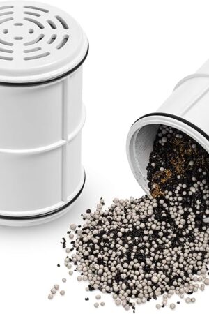 Aqua Elegante Replacement Cartridge For High Output Shower Filter - Home Showerhead Filters To Remove Chlorine + Hard Minerals - Bath Purifier And Filtered Softener System - Replacement Cartridge