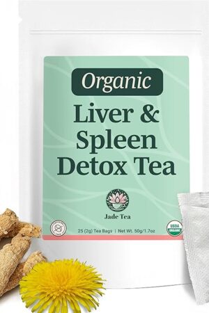 2-in-1 Organic Liver Detox Tea & Spleen Detox Tea - Organic Dandelion Root, Burdock Root, Ginger Root & Orange Peel - Supports Liver, Gallbladder & and Spleen Health - Made in USA, Fair Trade