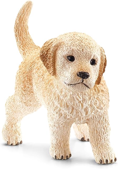The Schleich Farm World - Realistic Animal Toys for Kids - Golden Retriever Puppy Toy Dog Figurine - Ages 3+
