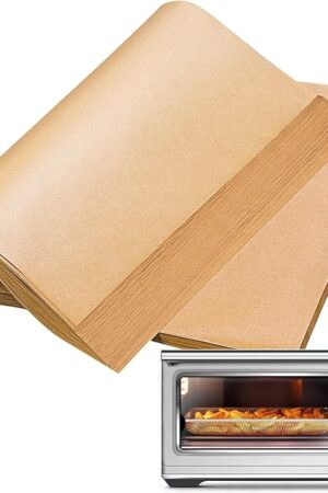 Air Fryer Liners Disposable Compatible with the Breville Smart Oven Air Fryer Pro BOV900BSS, 100PCS Parchment Paper for Baking, Baking Sheet Accessories for Breville BOV900BSS Oven