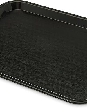 Carlisle FoodService Products CT101403 Cafe Standard Plastic Cafeteria/Fast Food Tray, NSF Certified, BPA Free, 14" Length x 10" Width, Black
