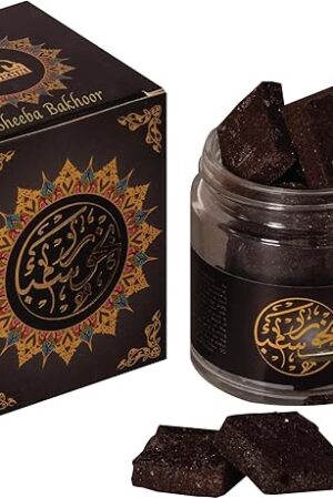 Bakhoor Sheeba, Yemeni Bakhoor by Dukhni | Arabic Oudh Incense | 40 gram jar | Handmade with Traditional Recipe |Uplifting Woody Blend |for Prayer Time |to Relax & Meditate | Eid Ramadan Gift