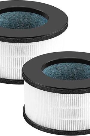 2 Pack AF-3222 HEPA Replacement Filter Compatible with Bulex AF-3222 Device, HEPA Filter and Activated Carbon Filter Set