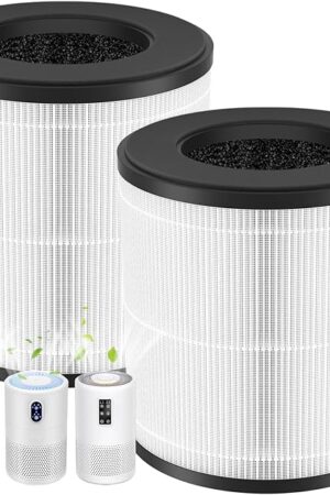 B-D02L/M05 Replacement Filter for MOOKA B-D02L & M05, for VEWIOR B-D02U, for KOIOS B-D02L, for Tailulu D10, H13 True HEPA Filter for MOOKA B-D02L Filter Replacement, 2 Pack