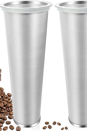 2 PCS Cold Brew Coffee Filter, 304 Stainless Steel Food Grade, Coffee Maker, Tea Maker,Water Filter, Ultra Fine Mesh, Wide Mouth Mason Jar 32oz