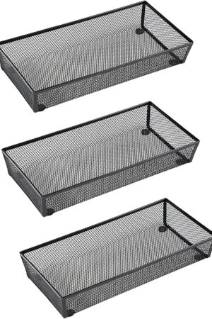 BYCY Flatware Drawer Organizer Mesh for Kitchen Office Home Tools 12 x 6 x 2 Inch