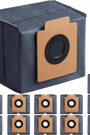 Dust Bags for eufy X10 Pro Omni Robot Vacuum & X8 Pro with Self-Empty Station, Large Capacaity, 12 Pack