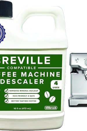 Breville Espresso Machine Compatible Descaler - 1 YEAR SUPPLY - Concentrated Descaler for Breville - 16 oz Coffee Maker Cleaner for Breville, Nespresso, Delonghi, Espresso Machine - 4 Uses